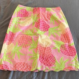 lilly pulitzer pineapple skirt (size 6)
